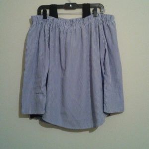 The stripe off shoulder blouse